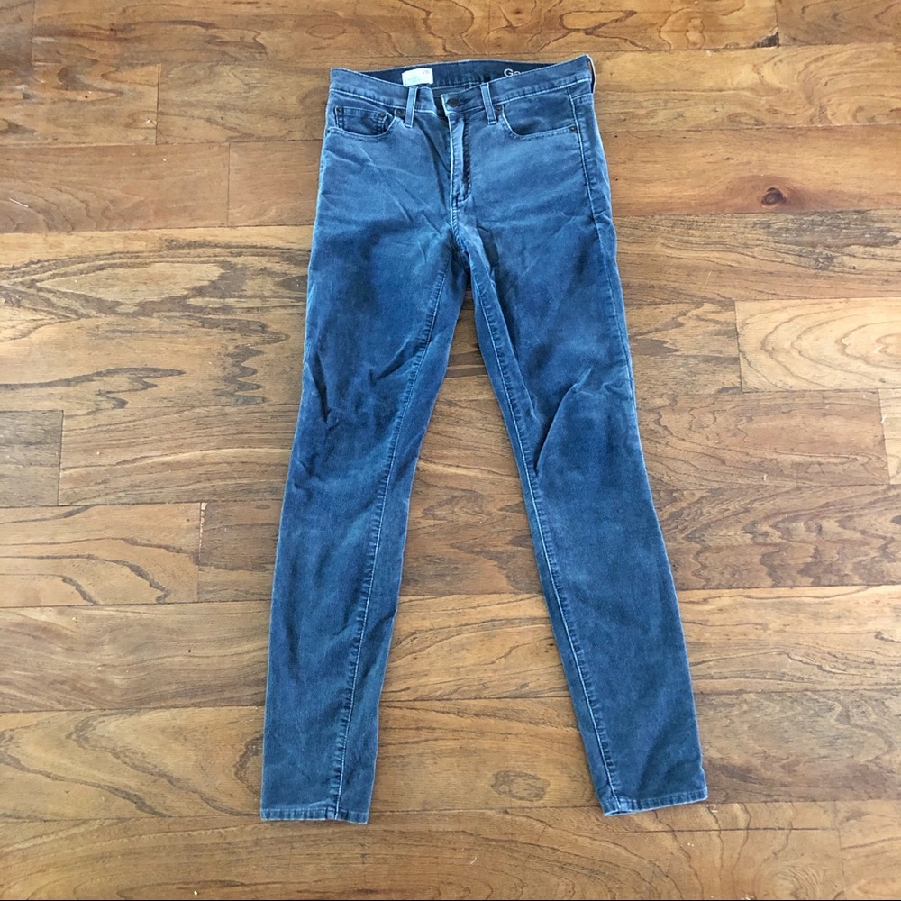 Gap Blue Corduroy Texture Blue Pants